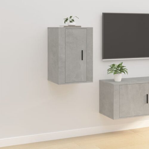 Wall Mounted TV Cabinets 2pcs Concrete Grey 40x34.5x60cm - Image 3
