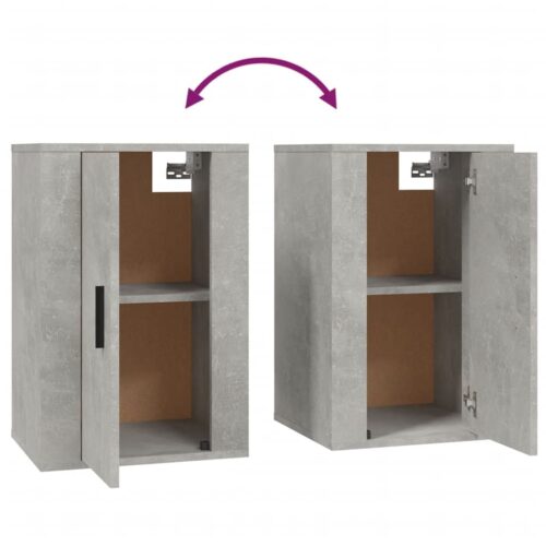 Wall Mounted TV Cabinets 2pcs Concrete Grey 40x34.5x60cm - Image 8