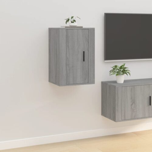 Wall Mounted TV Cabinets 2pcs Grey Sonoma 40x34.5x60cm - Image 4