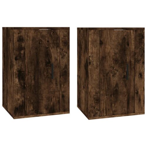 Wall Mounted TV Cabinets 2pcs Smoked Oak 40x34.5x60cm