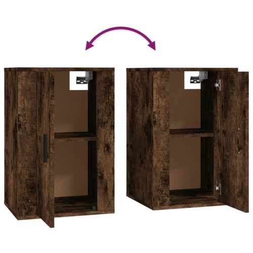 Wall Mounted TV Cabinets 2pcs Smoked Oak 40x34.5x60cm - Image 8