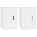 Wall Mounted TV Cabinets 2pcs White 40x34.5x60cm