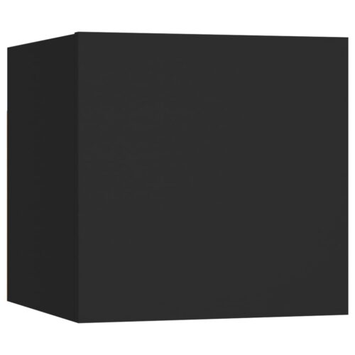 Wall Mounted TV Cabinets 4pcs Black 30.5x30x30cm - Image 7