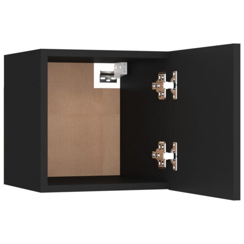 Wall Mounted TV Cabinets 4pcs Black 30.5x30x30cm - Image 9