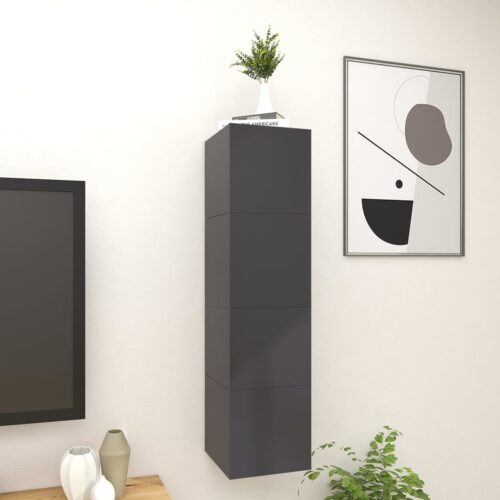 Wall Mounted TV Cabinets 4pcs Grey 30.5x30x30cm - Image 3