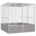 Bird Cage Grey 213.5x217.5x211.5cm Galvanised Steel