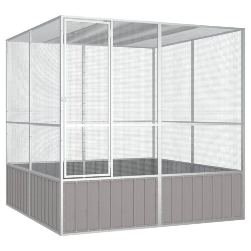 Bird Cage Grey 213.5x217.5x211.5cm Galvanised Steel