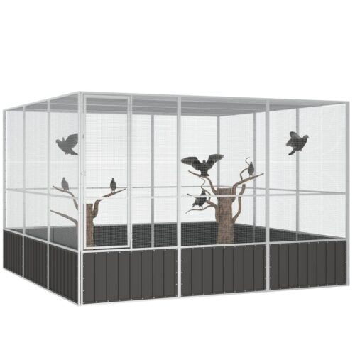 Bird Cage Anthracite 302.5x324.5x211.5cm Galvanised Steel - Image 2
