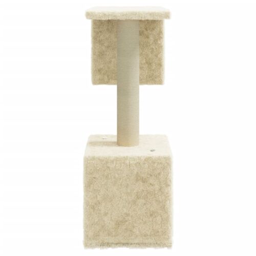 Cat Tree with Sisal Scratching Posts Cream 60cm - Image 4
