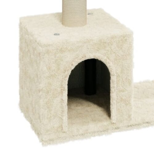 Cat Tree with Sisal Scratching Posts Cream 60cm - Image 5