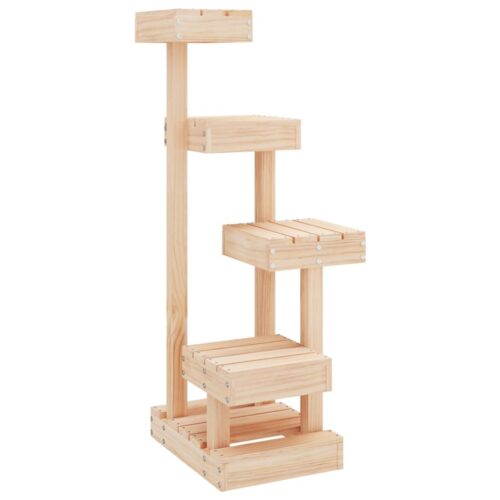 Cat Tree 45.5x49x103cm Solid Pine Wood - Image 2