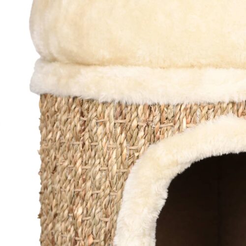Cat House with Luxury Cushion 33cm Seagrass - Image 5