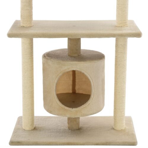 Cat Tree with Sisal Scratching Posts 95cm Beige - Image 7