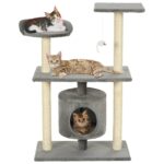 Cat Tree with Sisal Scratching Posts 95cm Grey
