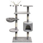 Cat Tree with Sisal Scratching Posts 125cm Grey