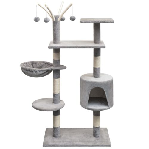 Cat Tree with Sisal Scratching Posts 125cm Grey