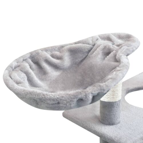 Cat Tree with Sisal Scratching Posts 150cm Grey - Image 5