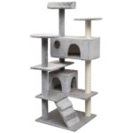 Cat Tree with Sisal Scratching Posts 125cm Grey