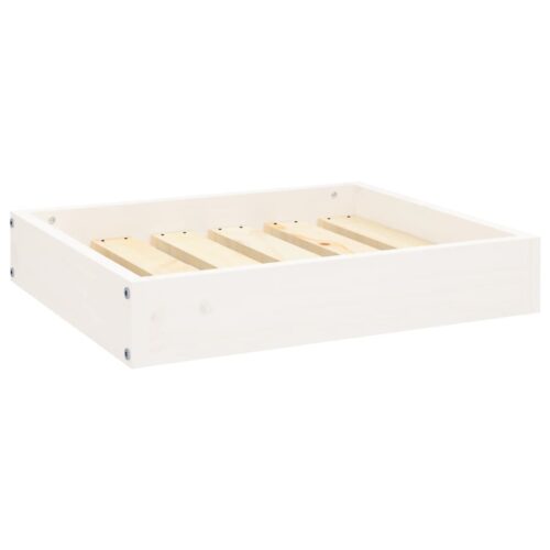 Dog Bed White 51.5x44x9cm Solid Pine Wood - Image 2