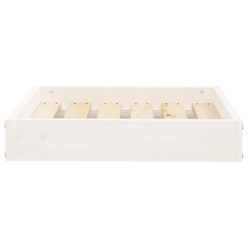 Dog Bed White 51.5x44x9cm Solid Pine Wood - Image 3