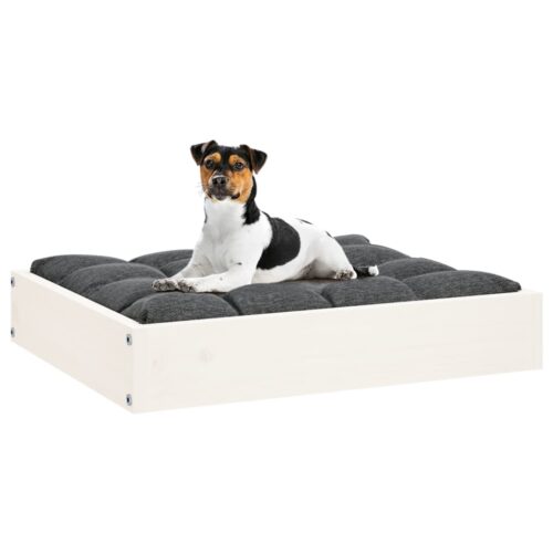 Dog Bed White 51.5x44x9cm Solid Pine Wood - Image 6