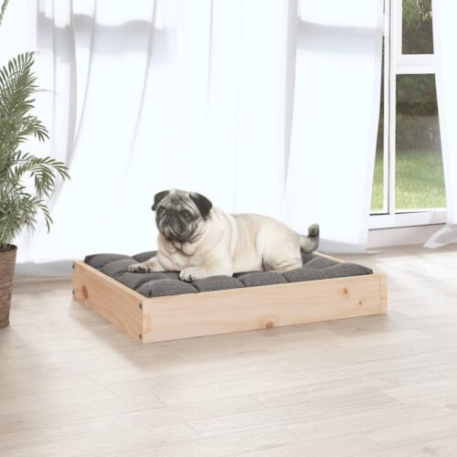 Dog Bed 61.5x49x9cm Solid Pine Wood - Image 5