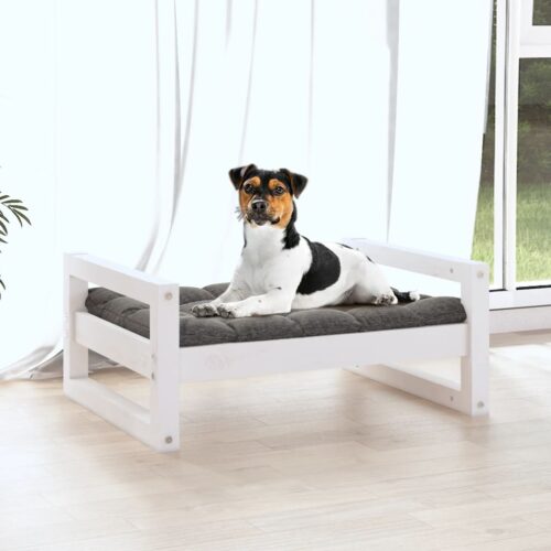 Dog Bed White 55.5x45.5x28cm Solid Pine Wood - Image 7