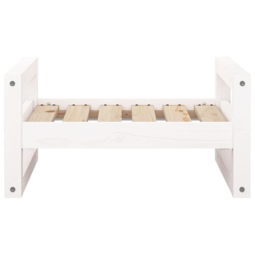 Dog Bed White 55.5x45.5x28cm Solid Pine Wood - Image 3