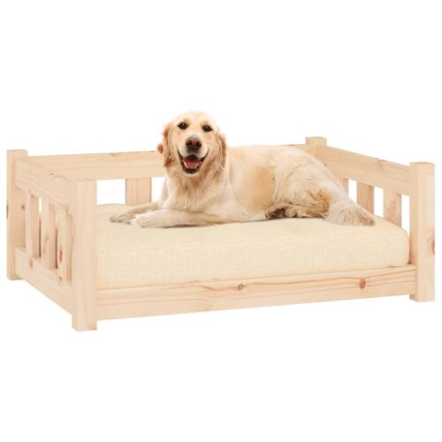 Dog Bed 75.5x55.5x28cm Solid Pine Wood - Image 5