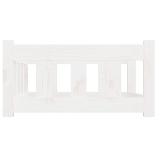 Dog Bed White 75.5x55.5x28cm Solid Pine Wood - Image 4