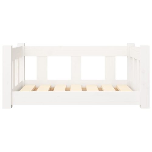 Dog Bed White 65.5x50.5x28cm Solid Pine Wood - Image 4