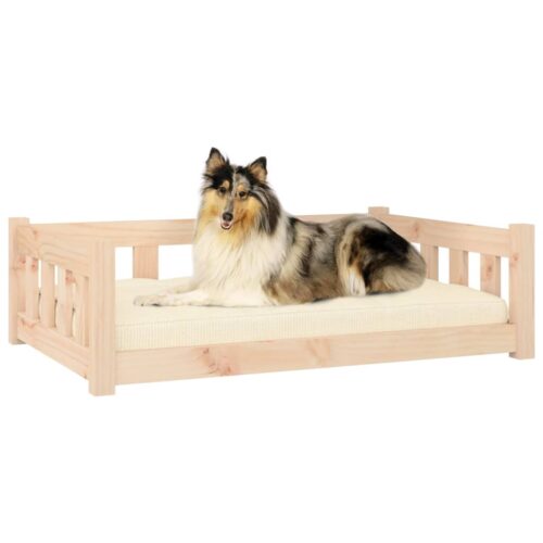 Dog Bed 95.5x65.5x28cm Solid Pine Wood - Image 3