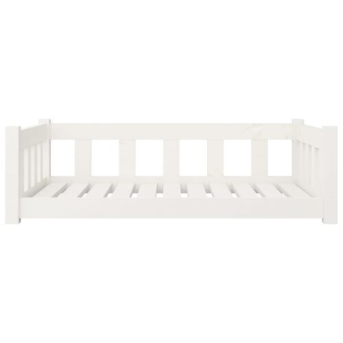 Dog Bed White 95.5x65.5x28cm Solid Pine Wood - Image 4