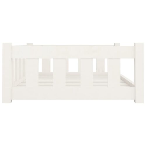 Dog Bed White 95.5x65.5x28cm Solid Pine Wood - Image 5
