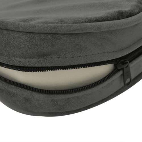 Dog Sofa Dark Grey 48x48x32cm Plush Faux Leather - Image 8