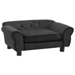 Dog Sofa Dark Grey 72x45x30cm Plush
