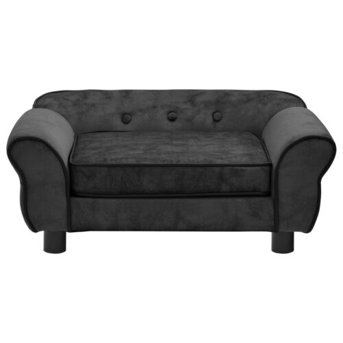 Dog Sofa Dark Grey 72x45x30cm Plush - Image 2