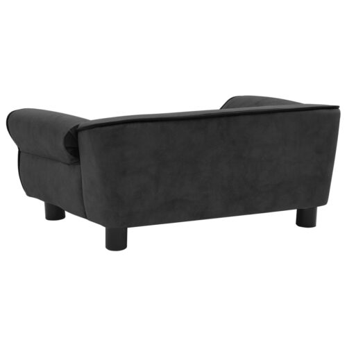 Dog Sofa Dark Grey 72x45x30cm Plush - Image 4