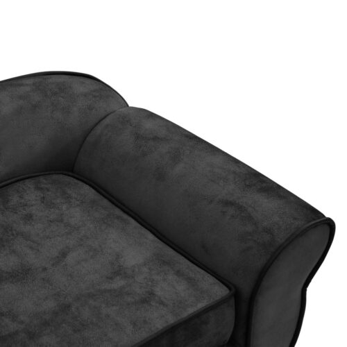 Dog Sofa Dark Grey 72x45x30cm Plush - Image 6
