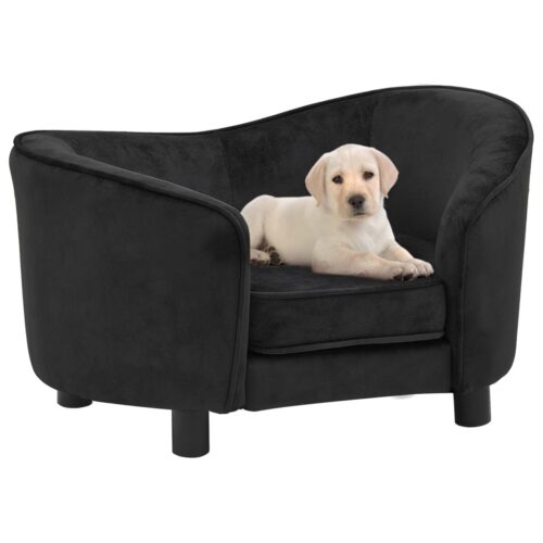 Dog Sofa Black 69x49x40cm Plush