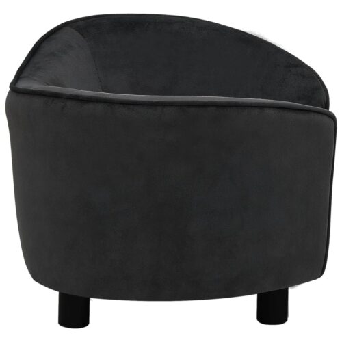 Dog Sofa Black 69x49x40cm Plush - Image 4