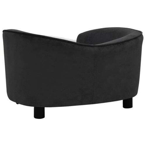 Dog Sofa Black 69x49x40cm Plush - Image 5