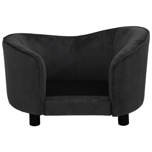Dog Sofa Black 69x49x40cm Plush - Image 6
