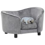 Dog Sofa Grey 69x49x40cm Plush