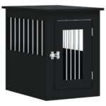 Dog Crate Furniture Black 45x62x59cm Engineered Wood