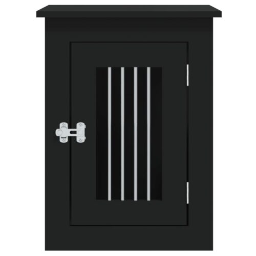 Dog Crate Furniture Black 45x62x59cm Engineered Wood - Image 8