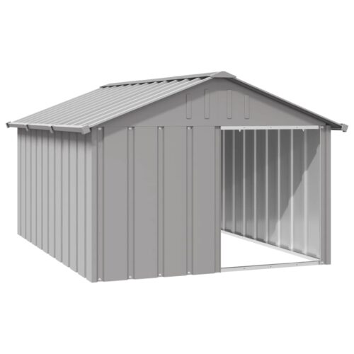 Dog House Grey 116.5x153x81.5cm Galvanised Steel