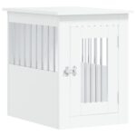 Dog Crate Furniture White 45x62x59cm Engineered Wood