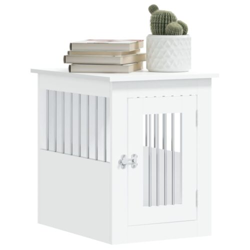Dog Crate Furniture White 45x62x59cm Engineered Wood - Image 3