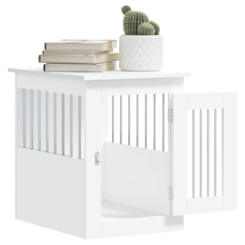 Dog Crate Furniture White 45x62x59cm Engineered Wood - Image 4